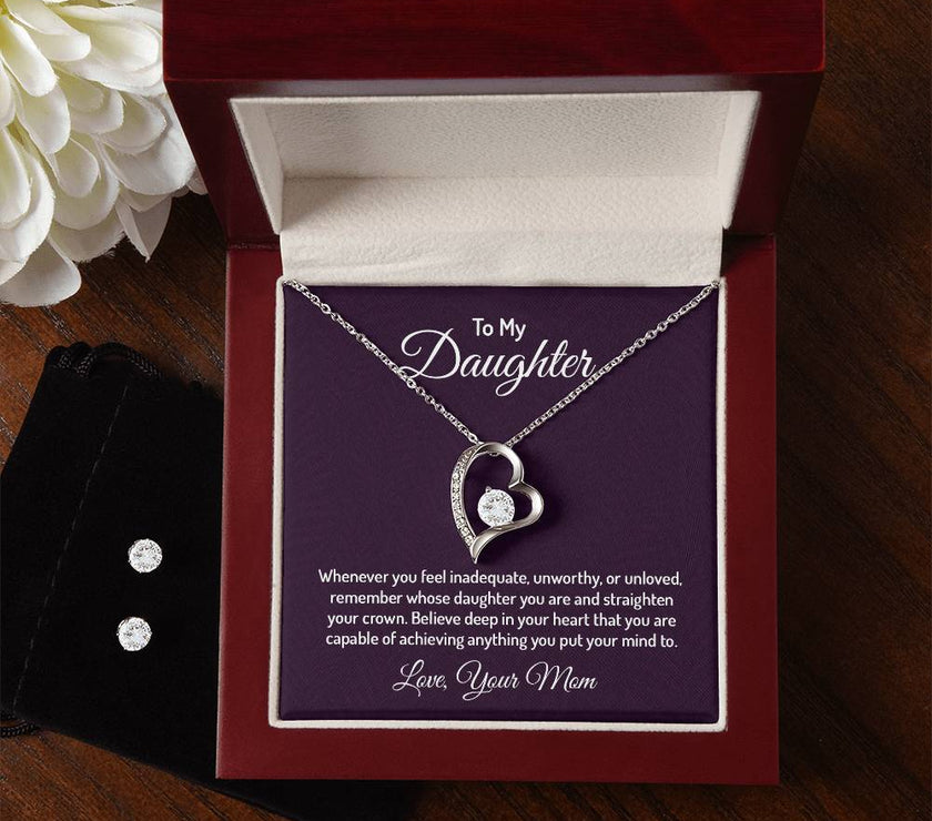 Love Forever Necklace & Earrings for My Daughter