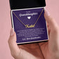 18K Gold Finish Custom Name Necklace with message card To My Granddaughter Made In USA