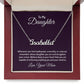 Polished Stainless Steel  Custom Name Necklace with message card To My Daughter Made In USA