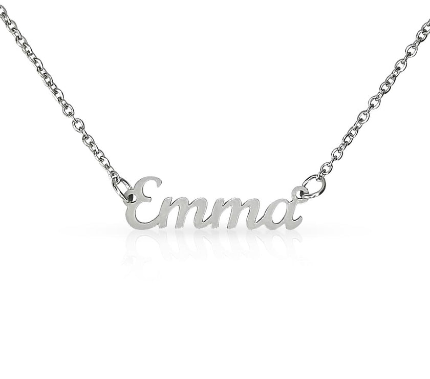 Polish Stainless Steel Custom Name Necklace.. Made In USA
