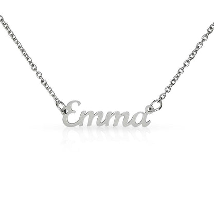 Polish Stainless Steel Custom Name Necklace.. Made In USA