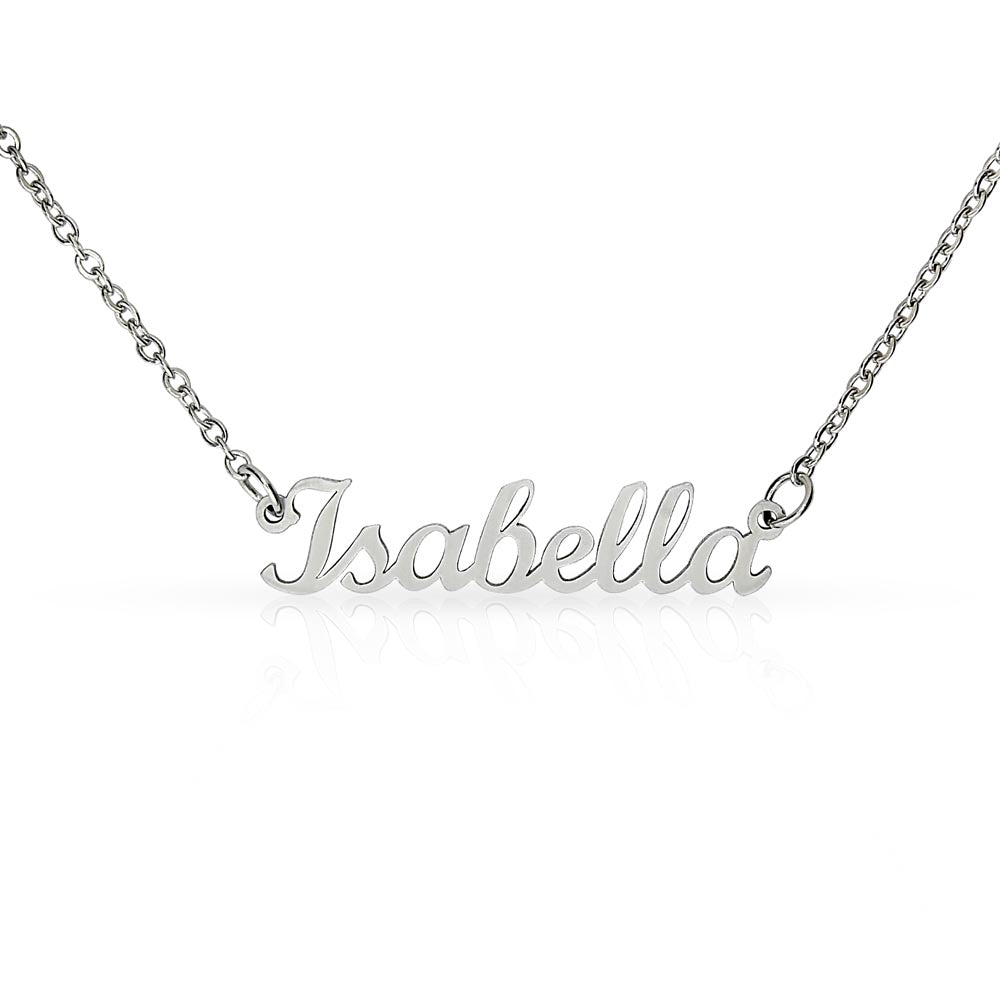 Polish Stainless Steel Custom Name Necklace.. Made In USA