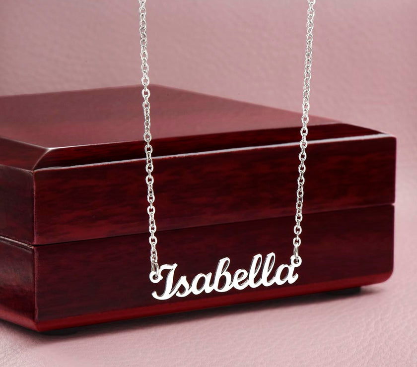 Polish Stainless Steel Custom Name Necklace.. Made In USA