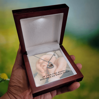 Baby Feet Necklace – “You Hold My Whole World” Heart Pendant for Moms