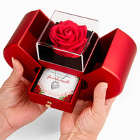 Forever Love Heart Necklace With Heart Rose Box – A Gift as Endless as Your Love