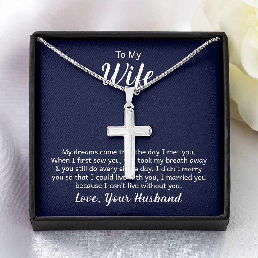 Artisan-crafted Cross Necklace For My Wife