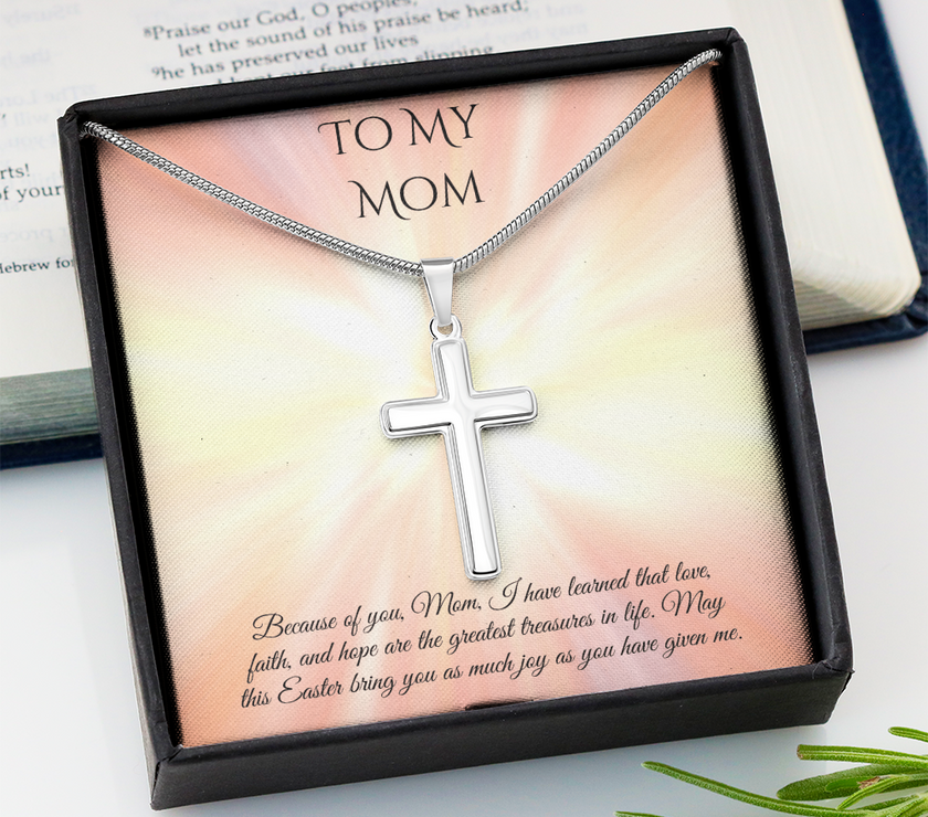 Faith & Love Cross Necklace – A Heartfelt Easter Gift for Mom