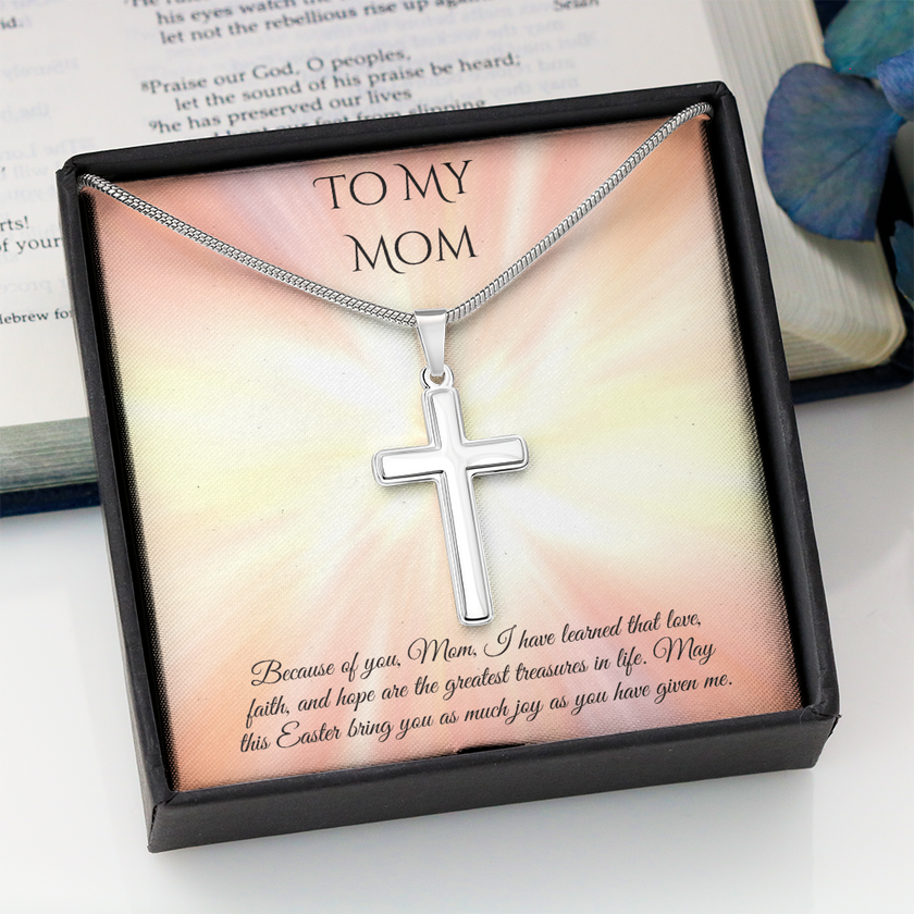 Faith & Love Cross Necklace – A Heartfelt Easter Gift for Mom