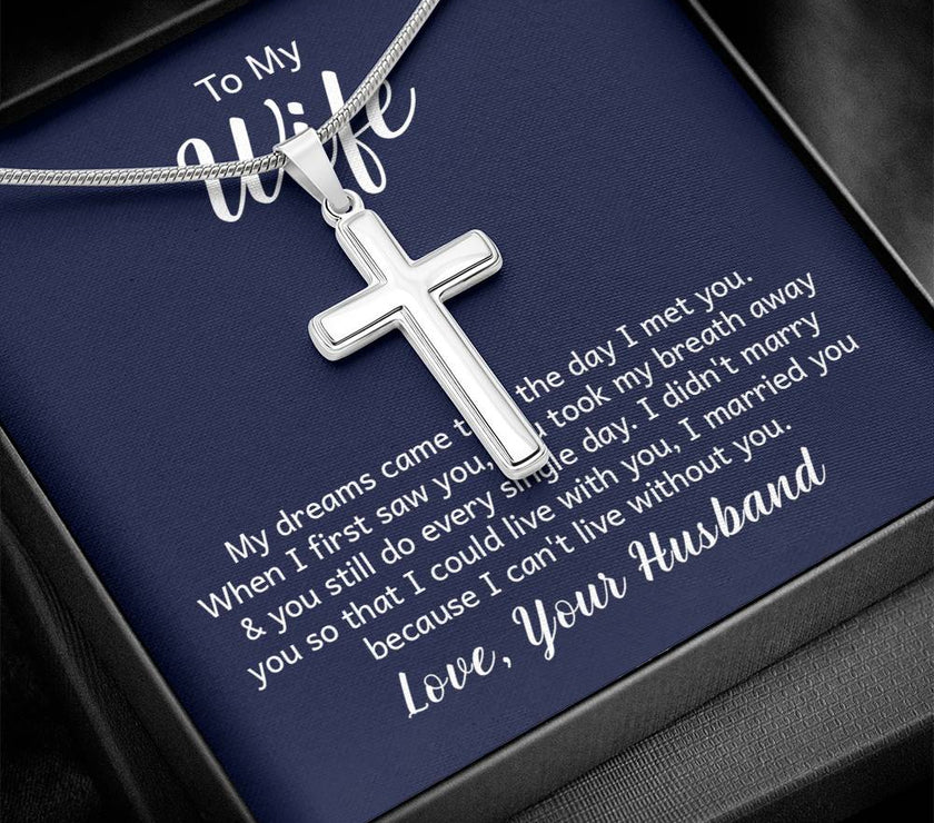 Artisan-crafted Cross Necklace For My Wife