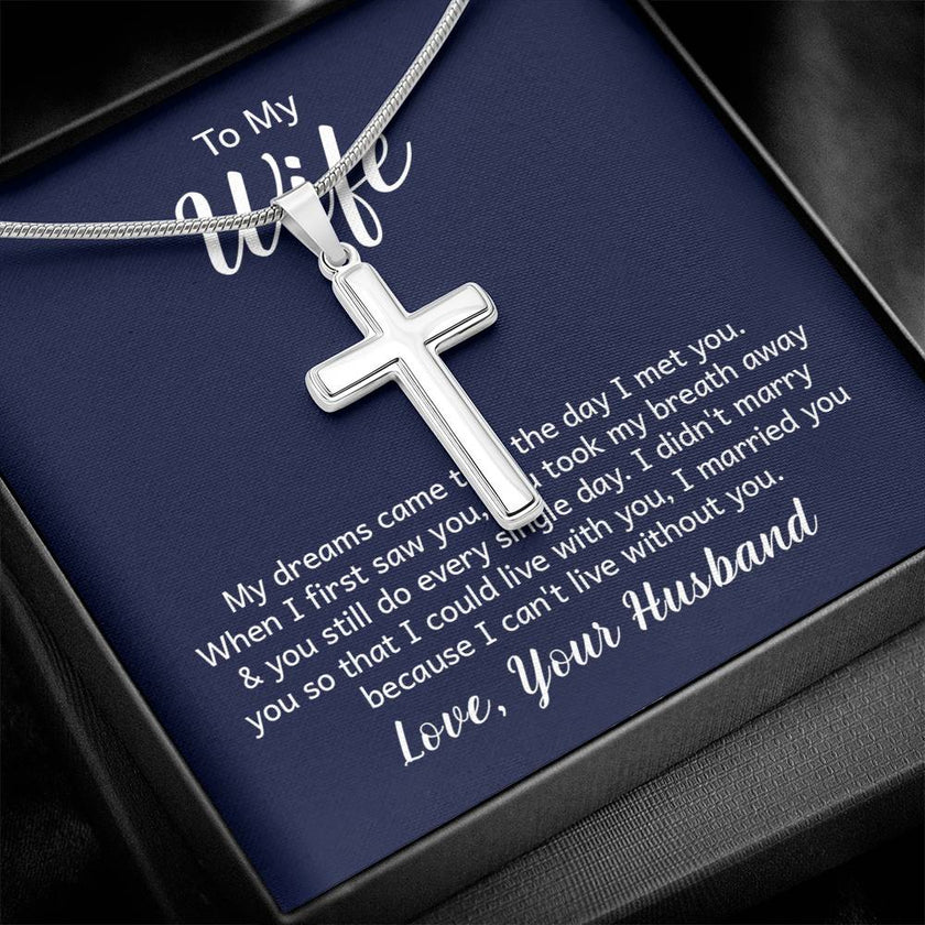 Artisan-crafted Cross Necklace For My Wife