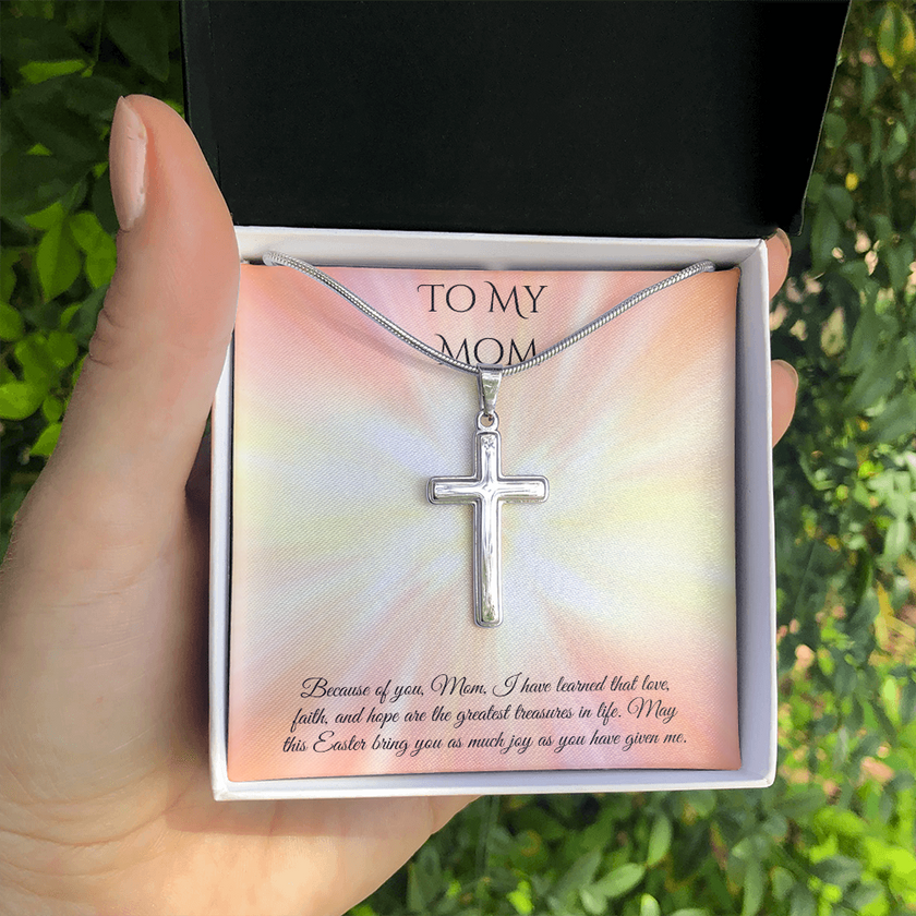 Faith & Love Cross Necklace – A Heartfelt Easter Gift for Mom