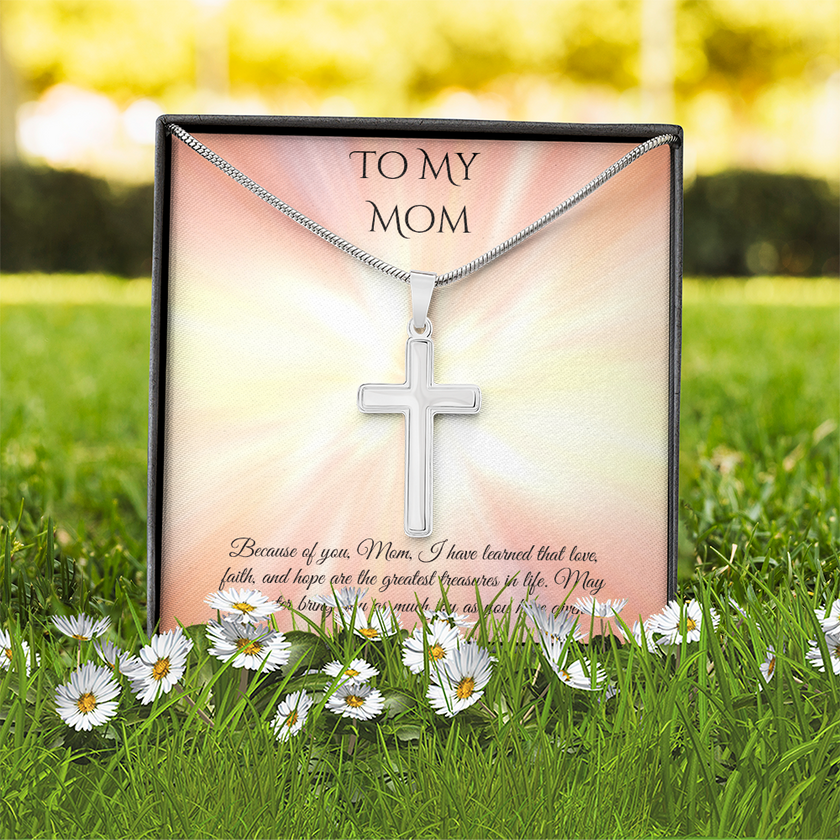 Faith & Love Cross Necklace – A Heartfelt Easter Gift for Mom