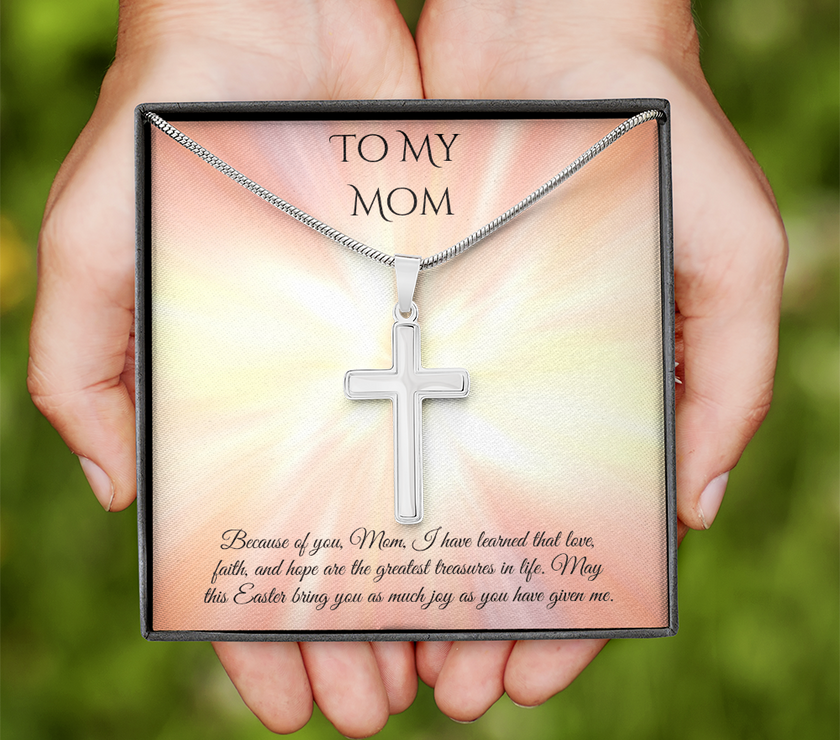 Faith & Love Cross Necklace – A Heartfelt Easter Gift for Mom