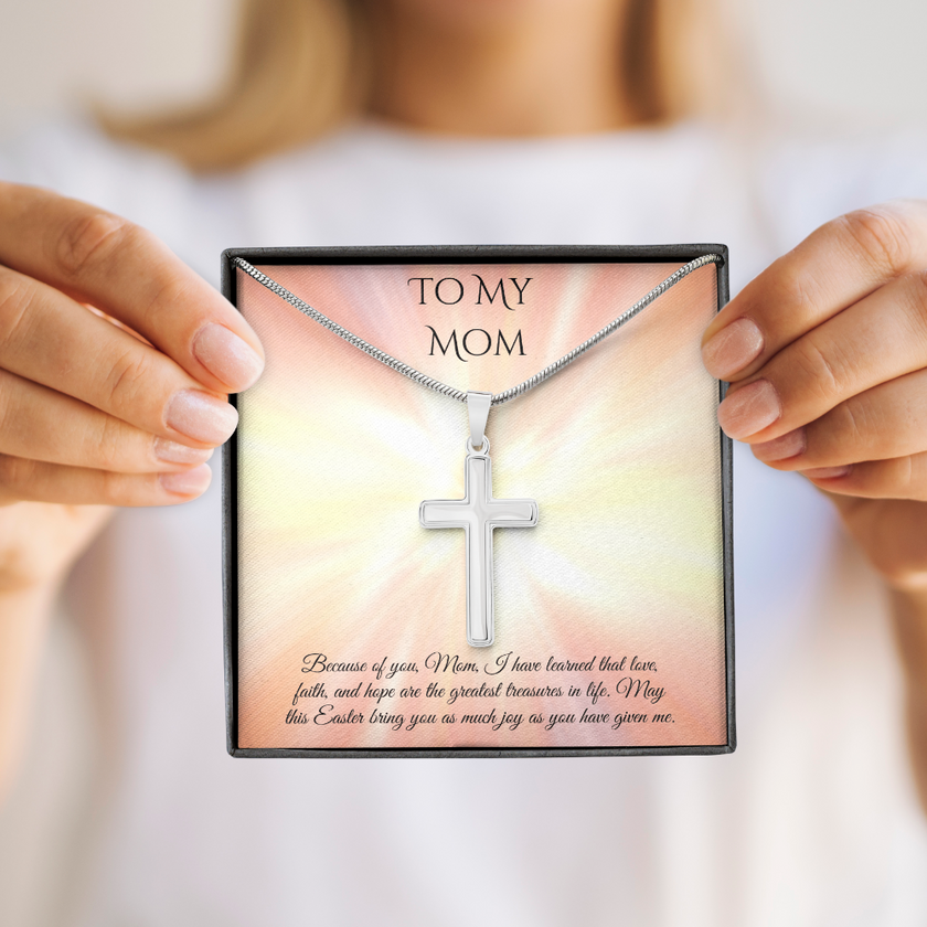 Faith & Love Cross Necklace – A Heartfelt Easter Gift for Mom