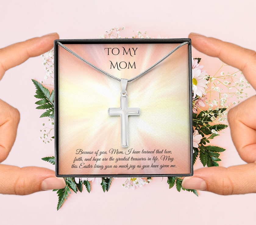 Faith & Love Cross Necklace – A Heartfelt Easter Gift for Mom