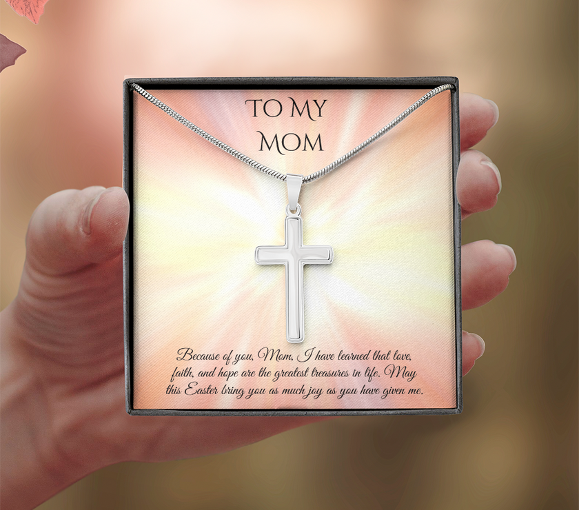 Faith & Love Cross Necklace – A Heartfelt Easter Gift for Mom