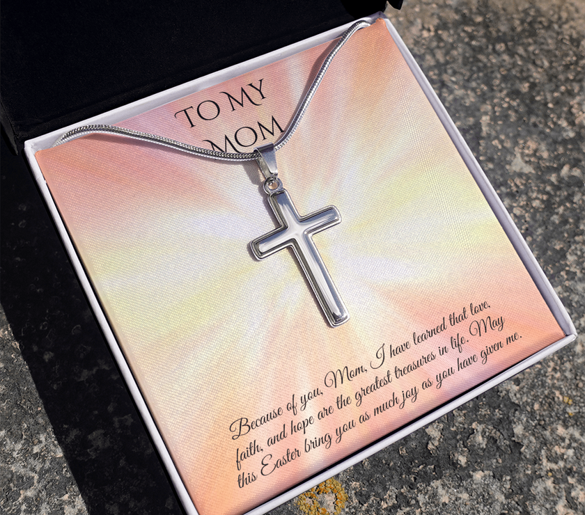Faith & Love Cross Necklace – A Heartfelt Easter Gift for Mom