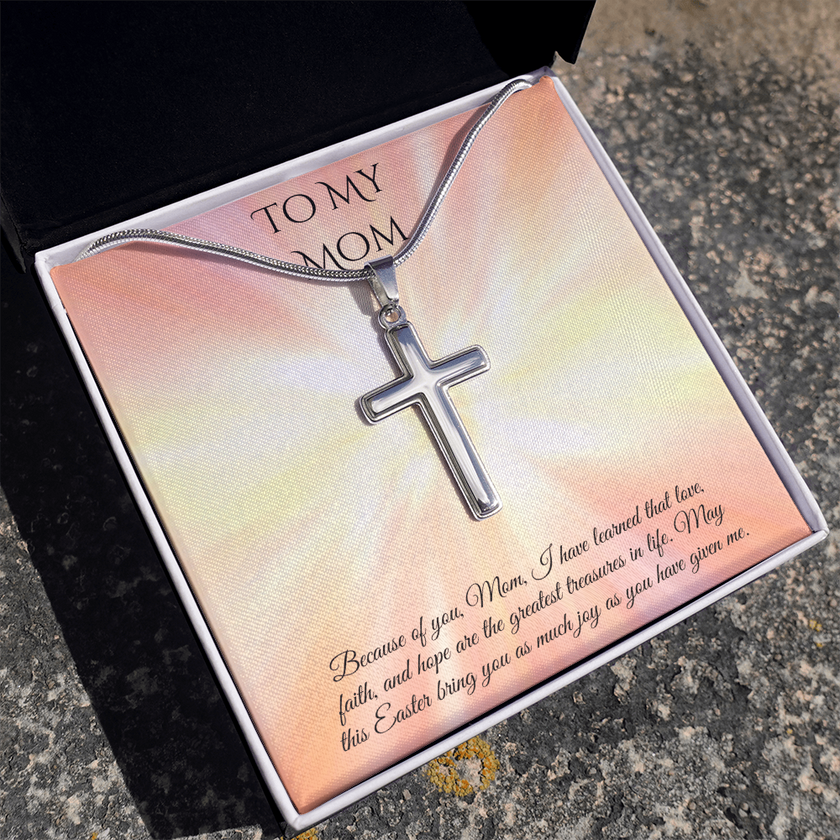 Faith & Love Cross Necklace – A Heartfelt Easter Gift for Mom