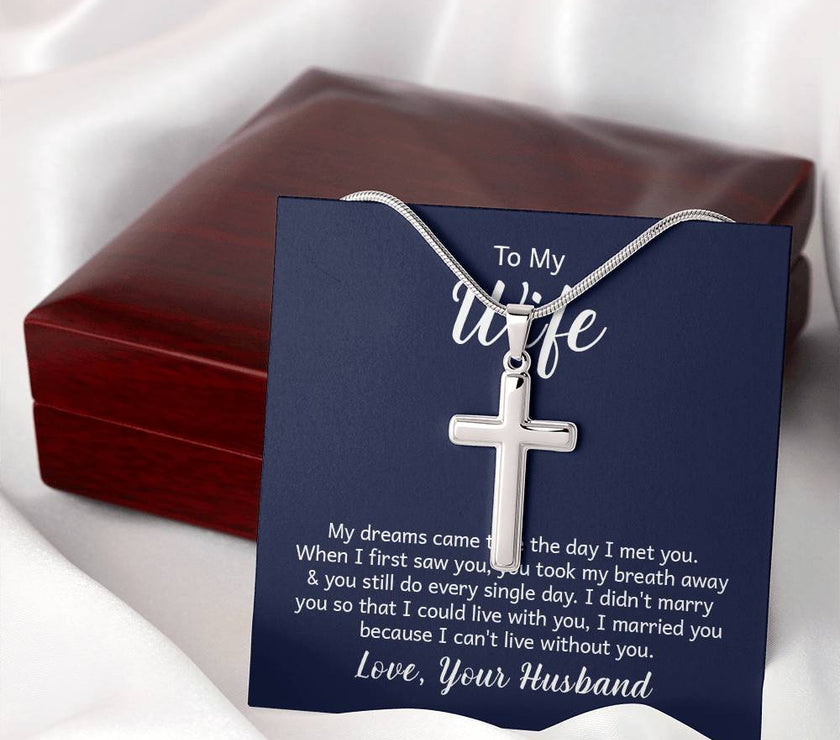 Artisan-crafted Cross Necklace For My Wife