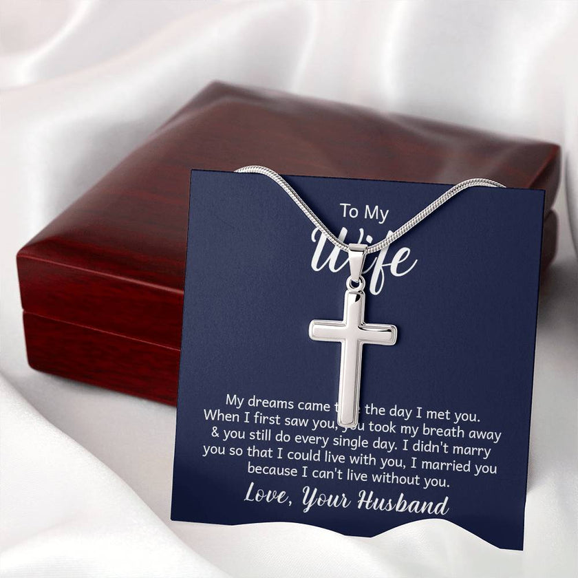 Artisan-crafted Cross Necklace For My Wife