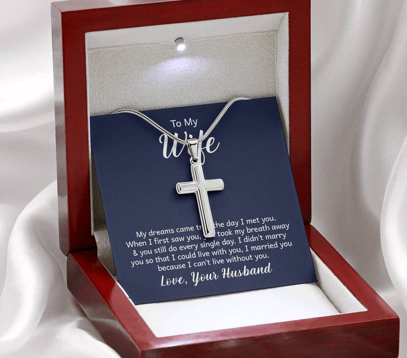 Artisan-crafted Cross Necklace For My Wife