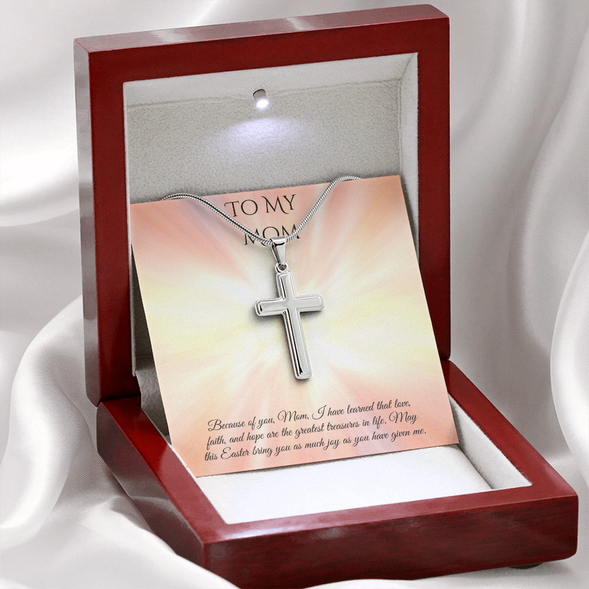Faith & Love Cross Necklace – A Heartfelt Easter Gift for Mom