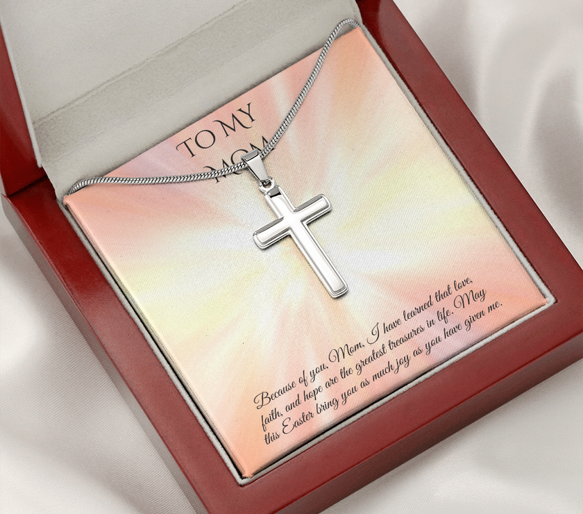 Faith & Love Cross Necklace – A Heartfelt Easter Gift for Mom