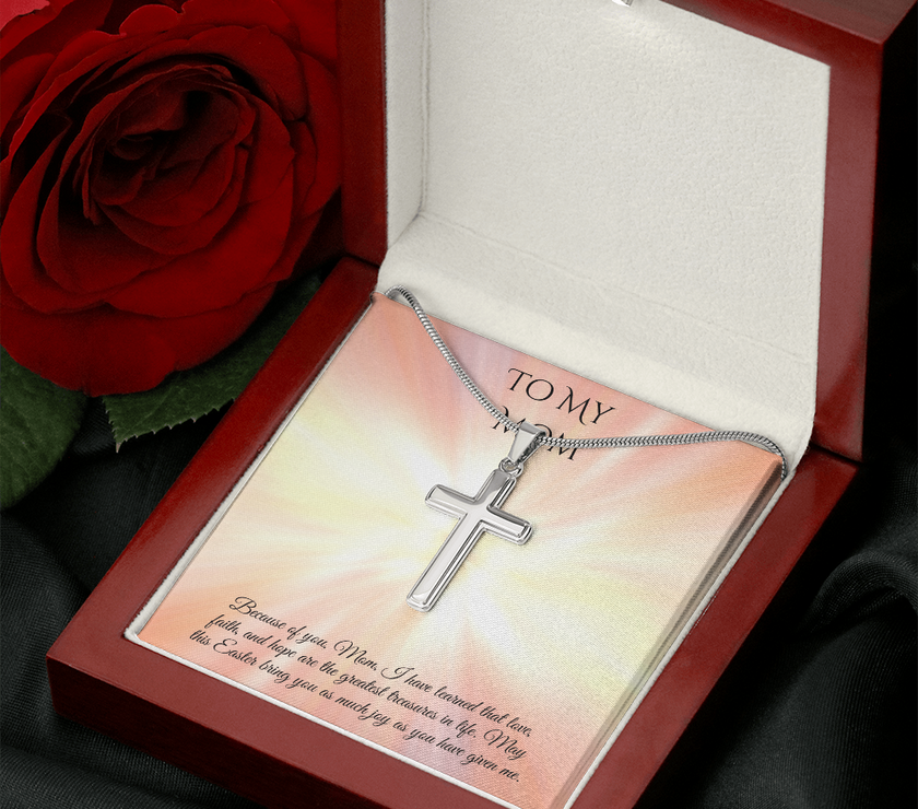 Faith & Love Cross Necklace – A Heartfelt Easter Gift for Mom