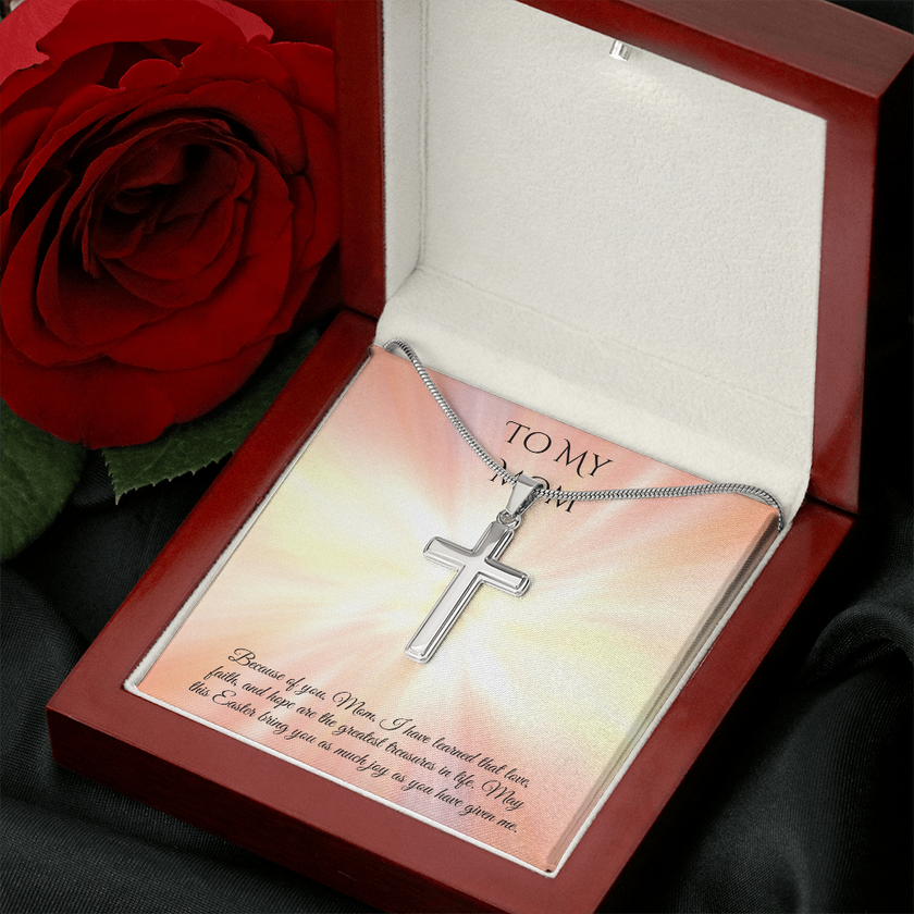 Faith & Love Cross Necklace – A Heartfelt Easter Gift for Mom