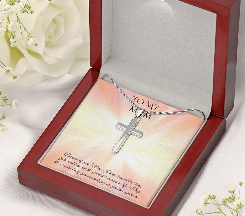 Faith & Love Cross Necklace – A Heartfelt Easter Gift for Mom