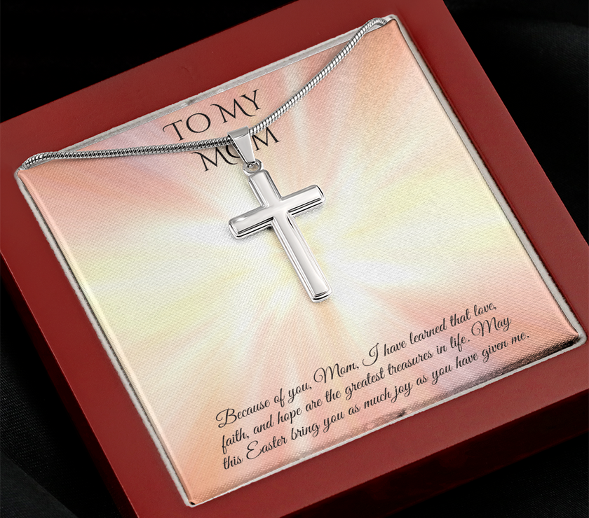 Faith & Love Cross Necklace – A Heartfelt Easter Gift for Mom