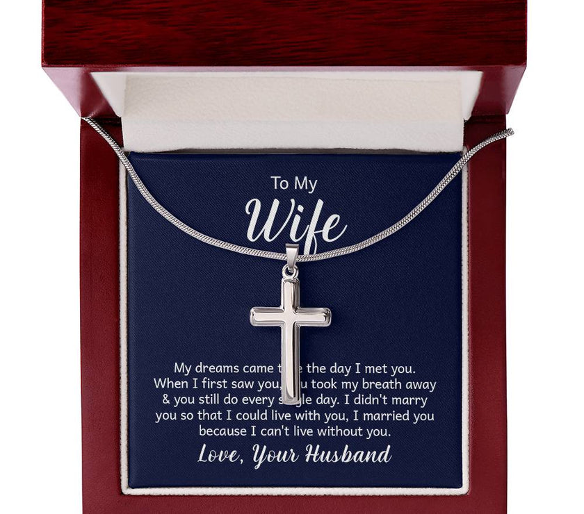 Artisan-crafted Cross Necklace For My Wife