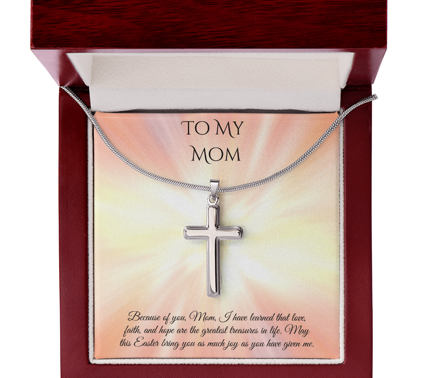 Faith & Love Cross Necklace – A Heartfelt Easter Gift for Mom
