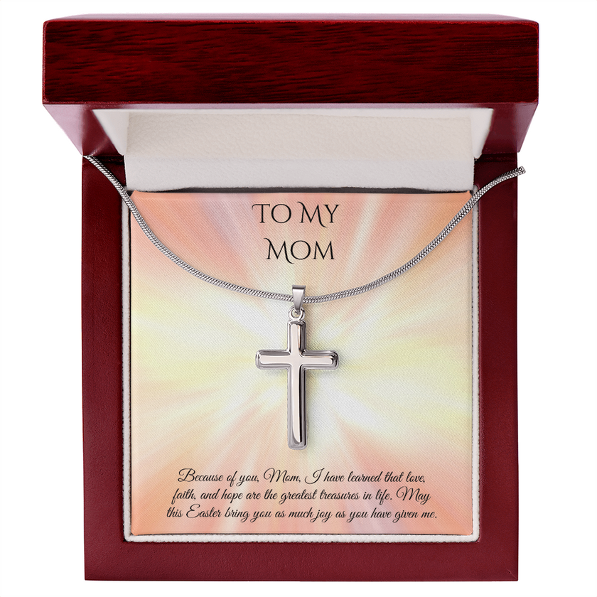 Faith & Love Cross Necklace – A Heartfelt Easter Gift for Mom