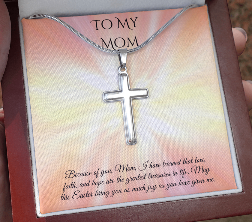 Faith & Love Cross Necklace – A Heartfelt Easter Gift for Mom