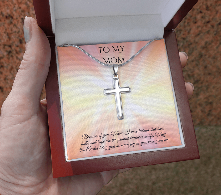 Faith & Love Cross Necklace – A Heartfelt Easter Gift for Mom