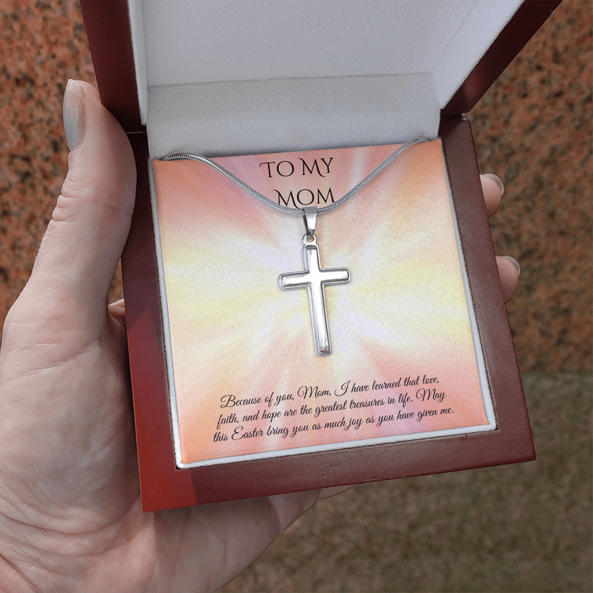 Faith & Love Cross Necklace – A Heartfelt Easter Gift for Mom