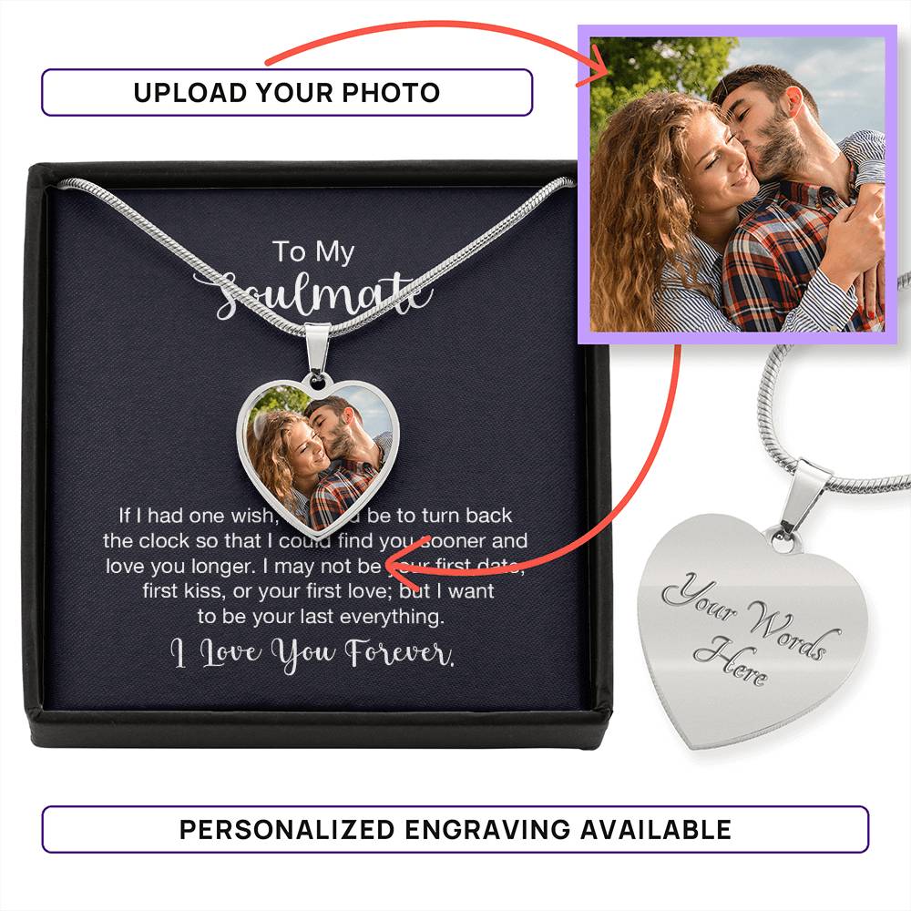 Custom Photo Heart Necklace For My Soulmate