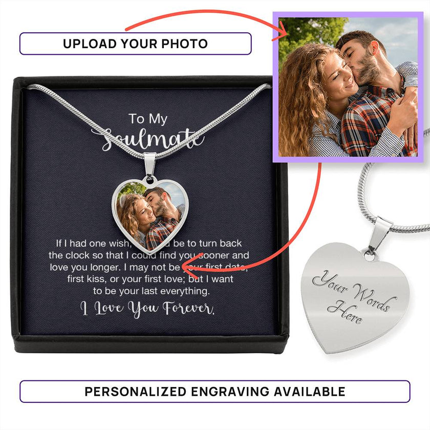 Custom Photo Heart Necklace For My Soulmate