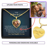 Custom Photo Heart Necklace For My Mother-In-Law