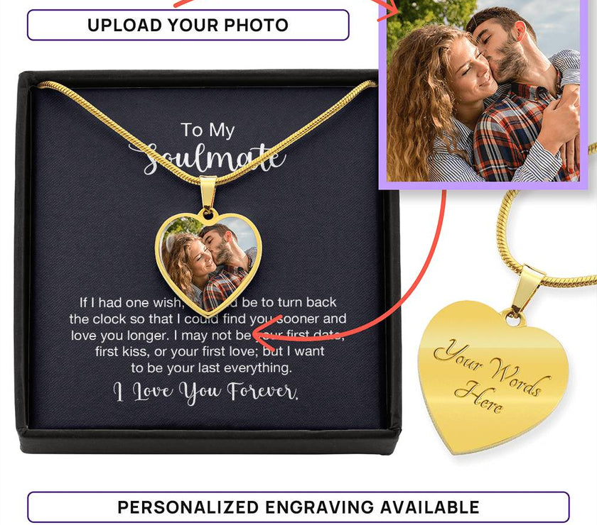 Custom Photo Heart Necklace For My Soulmate