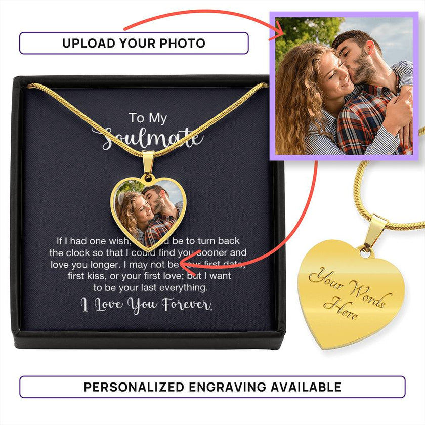 Custom Photo Heart Necklace For My Soulmate