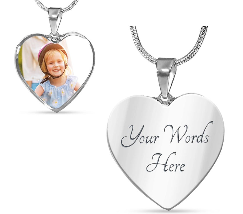 custom photo heart necklace