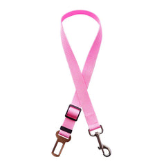 Adjustable Dog Safety Seat Belt in Pink