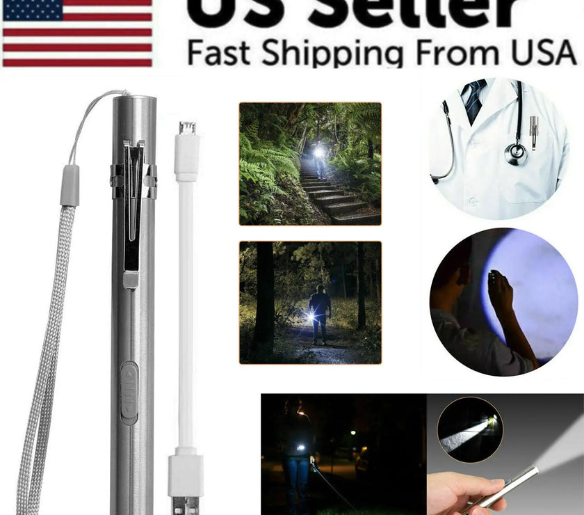 5" LED USB Rechargeable Mini Tactical Flashlight