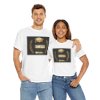 Young man and woman wearing white T-shirt with "Class of 2025 Graduates" printed on shirt