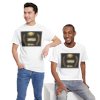 Two young men wearing white T-shirt with "Class of 2025 Graduates" printed on shirt