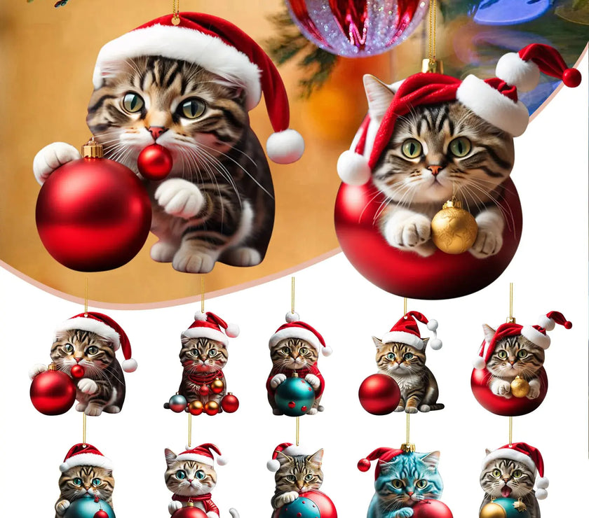  Cat Christmas Ornaments