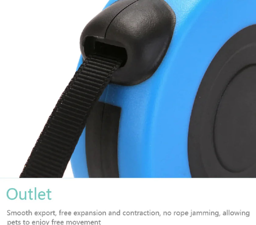Close-up of a blue pet toy with a black outlet and strap on a white background.