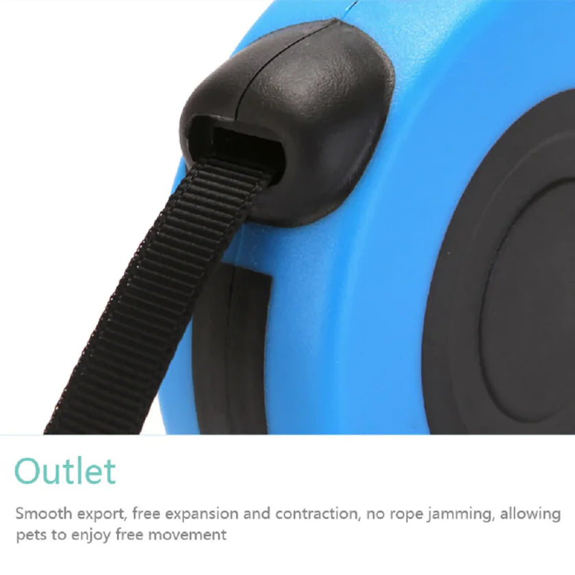 Close-up of a blue pet toy with a black outlet and strap on a white background.